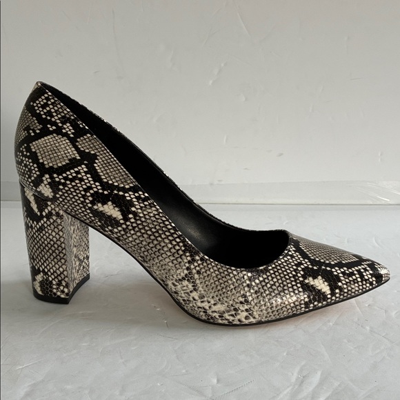 Marc Fisher $118 Women’s Viviene Classic Snake Print Block Heel Pump Size 11 NEW - Picture 7 of 14